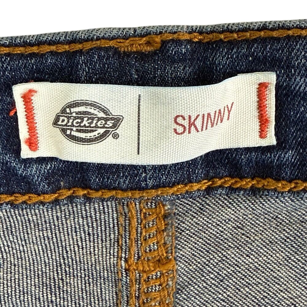 Dickies Jeans Women's Blue Mid Rise Skinny Denim jeans Stretch SZ/24R - Picture 13 of 15